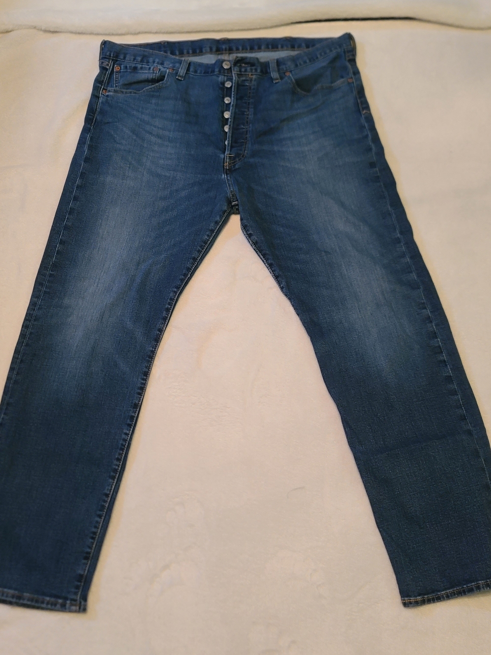 Levi's Men's Straight Button-Fly Jeans in Dark Blue